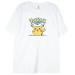 biała koszulka pikachu yellow version pokemon