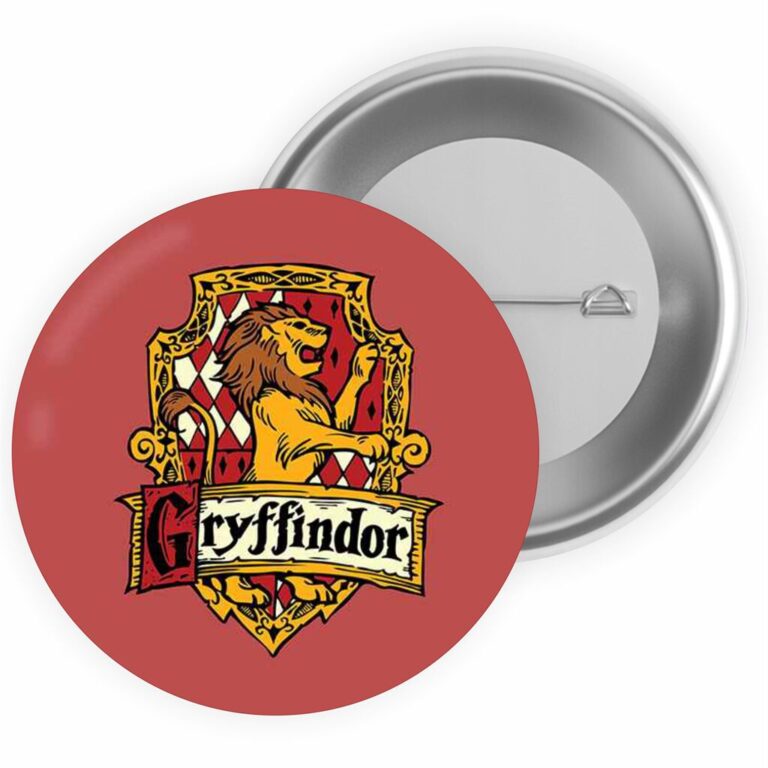 pin, przypnka,button z logiem Gryffindor