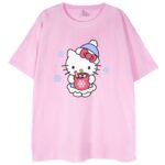 t-shirt różowy hello kitty snow