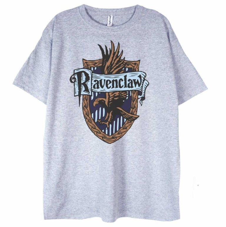 Szara koszulka z grafiką herbu Ravenclaw