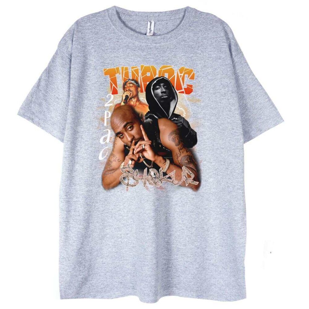 T-shirt Tupac Bootleg Vintage — zdjęcie 3