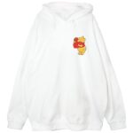 biała bluza z kapturem kubuś puchatek xoxo przód