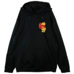 czarna bluza z kapturem kubuś puchatek xoxo pooh przód