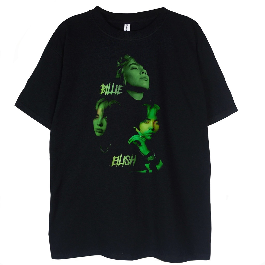 czarna koszulka billie eilish vintage green
