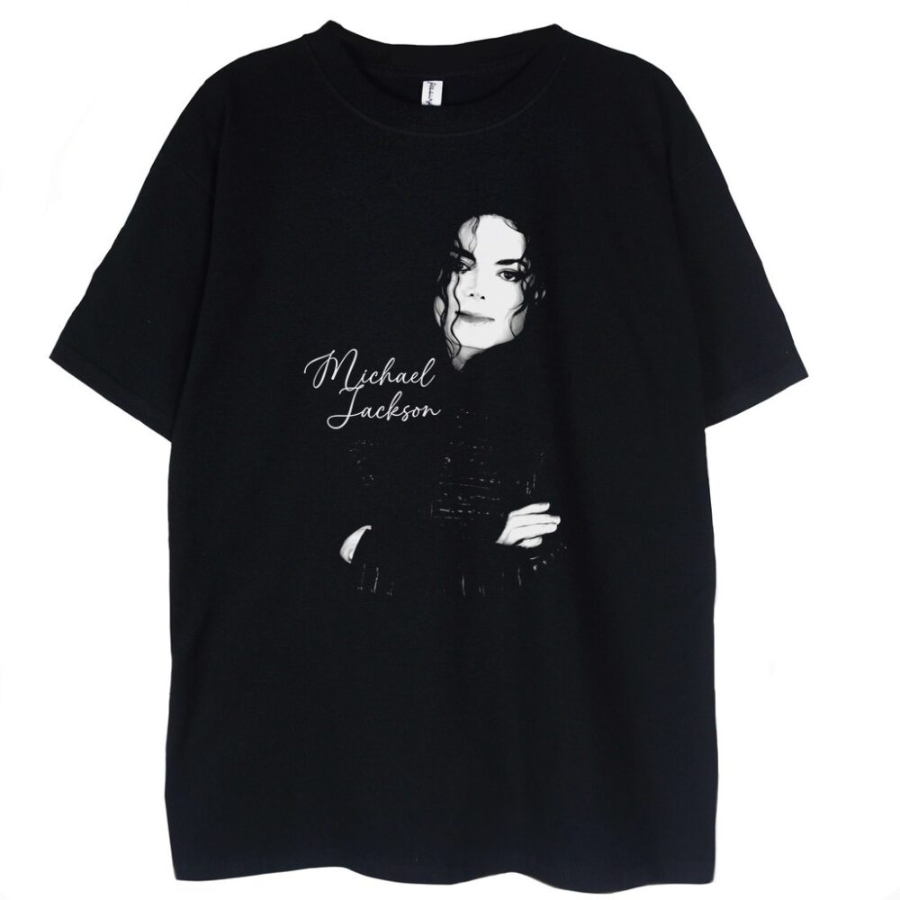 t-shirt czarny michael jackson king of pop