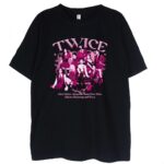 czarna koszulka twice pink