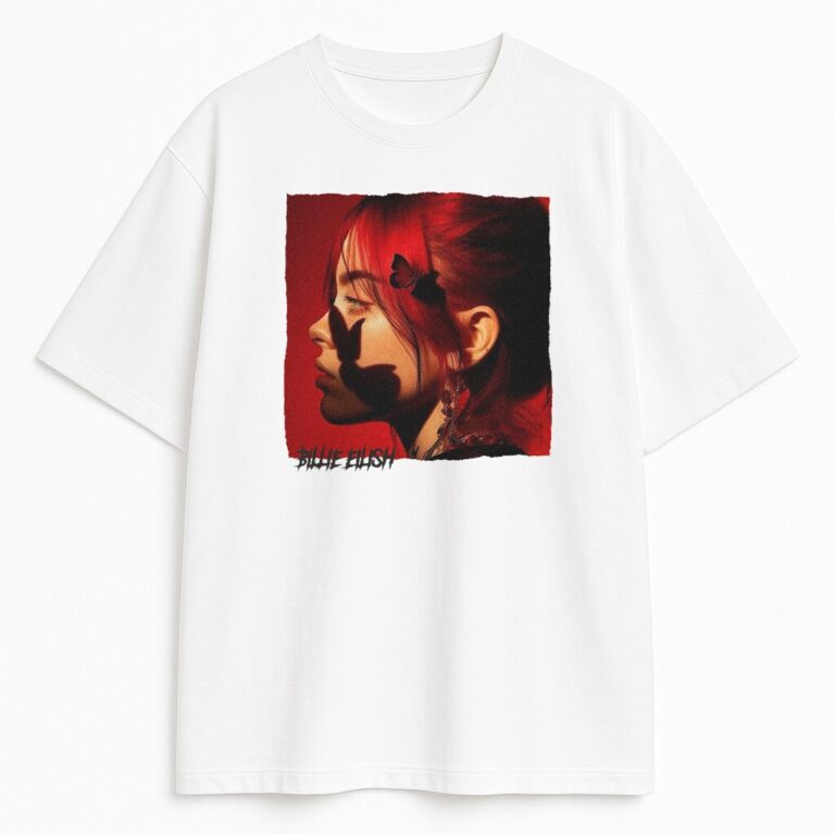 T-shirt Billie Eilish Red Wyprzedaż
