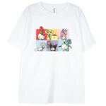biała koszulka sanrio flowers