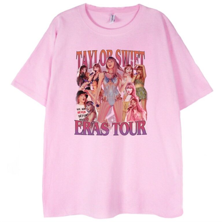 różowy t-shirt taylor swift eras tour