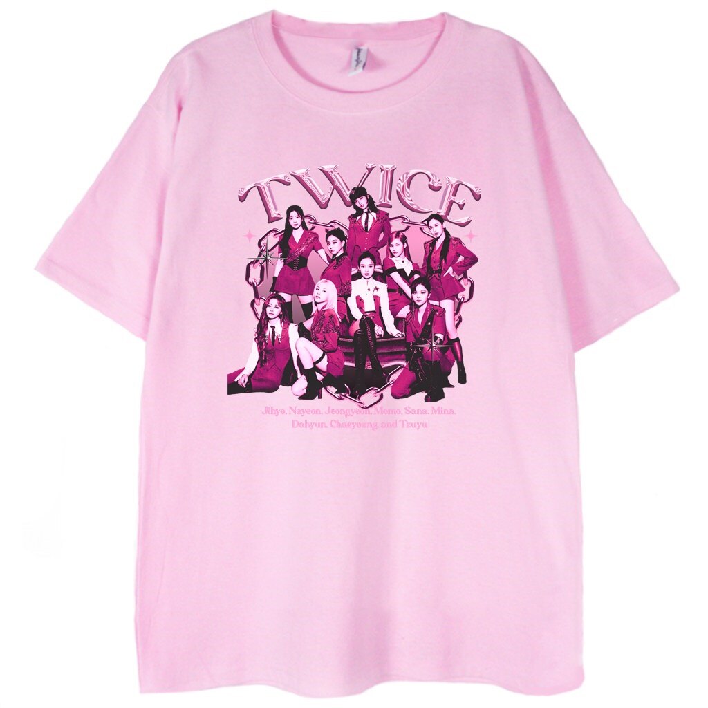 różowa koszulka twice pink