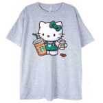 szara koszulka hello kitty coffee