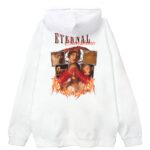 biała bluza z kapturem eternal sunshine fire tył