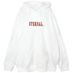 biała bluza z kapturem eternal sunshine fire przód
