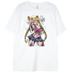 biała koszulka sailor moon boobs