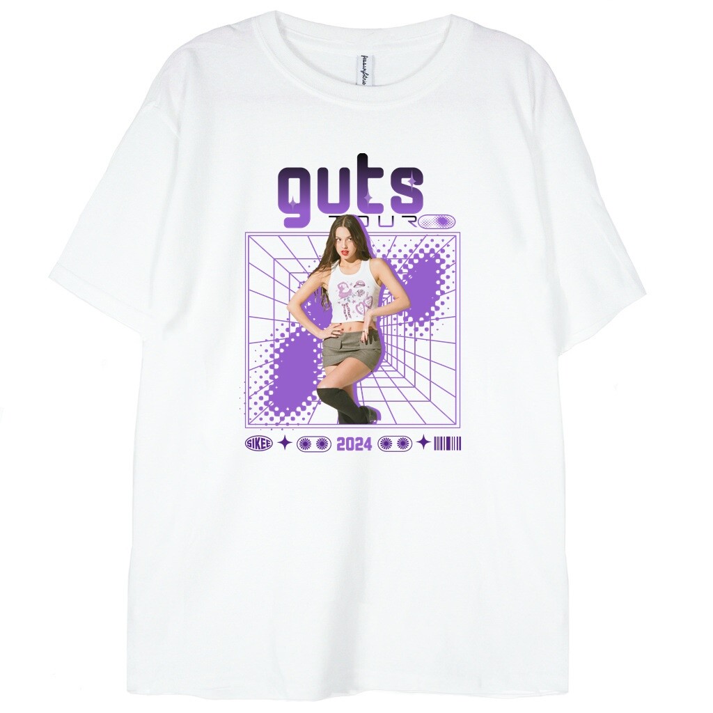 biała koszulka Olivia Rodrigo Guts Tour 2024
