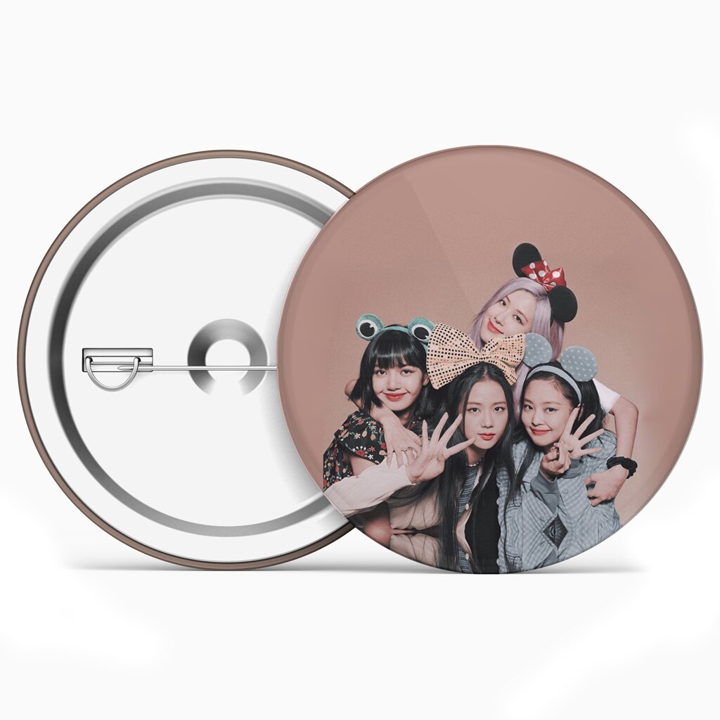 Przypinka z Nadrukiem Blackpink front i tył z pinem