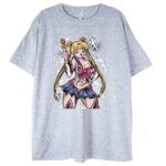 szara koszulka sailor moon boobs