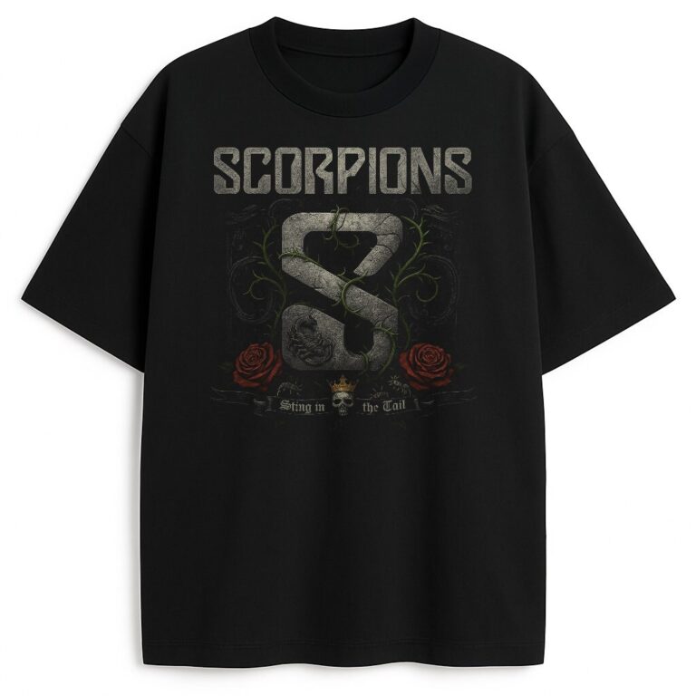 T-shirt Scorpions Sting in The Tail Roses