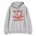 Szara bluza kocia z grafiką ‘Freshly Baked Just for You’