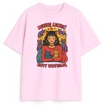 różowa koszulka z kocim nadrukiem kawai