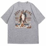 t-shirt Just A Girl Who Loves Horses - obrazek 4