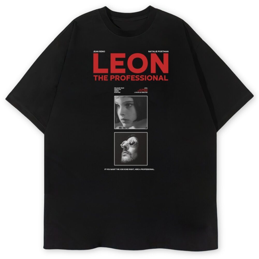 czarna koszulka leon zawodowiec obsada aesthetic