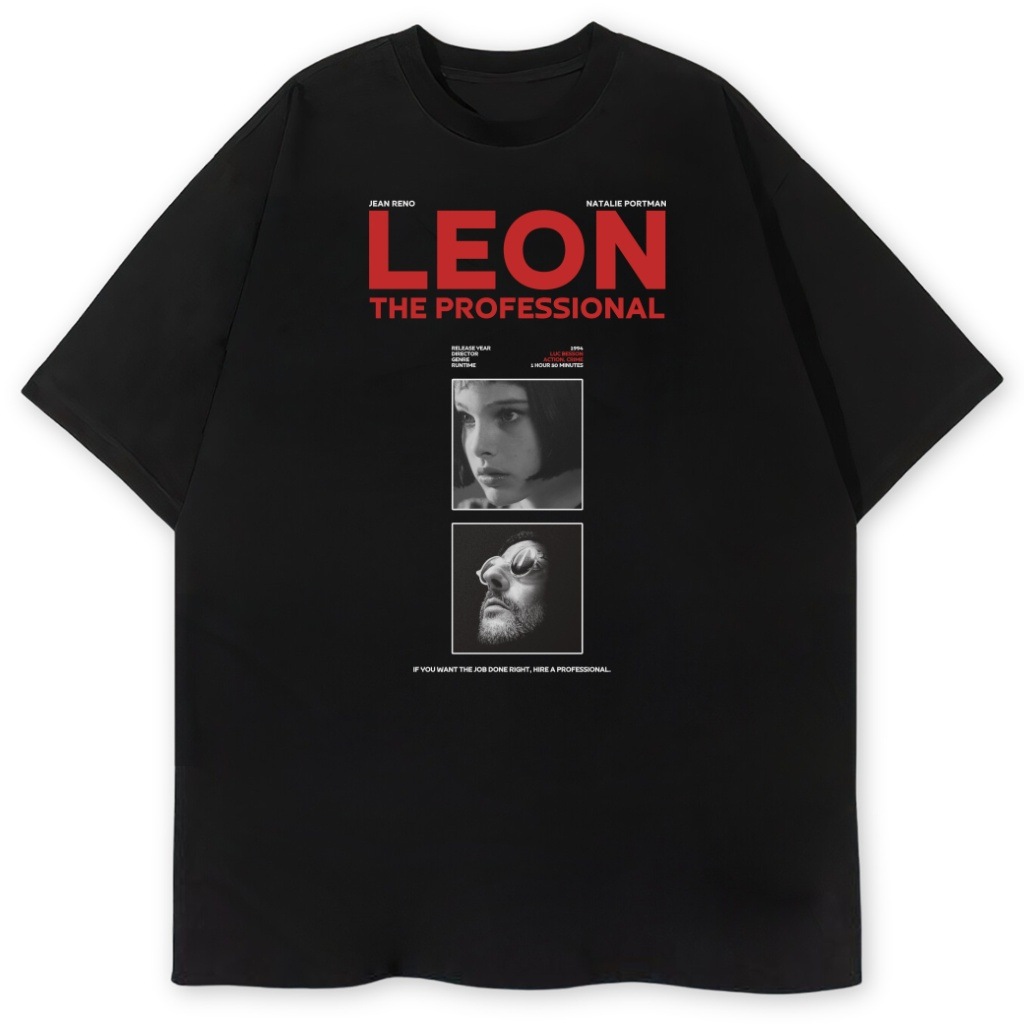 czarna koszulka leon zawodowiec obsada aesthetic