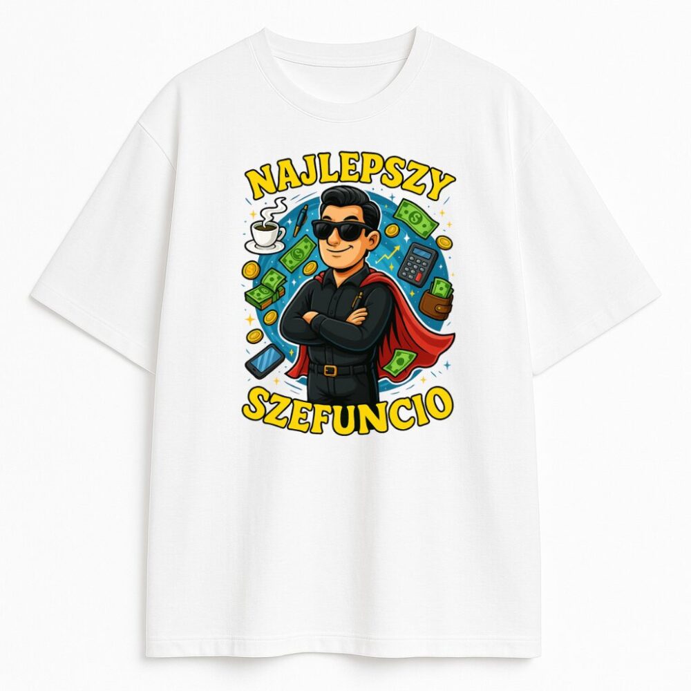 T-shirt Najlepszy Szefuncio — zdjęcie 3