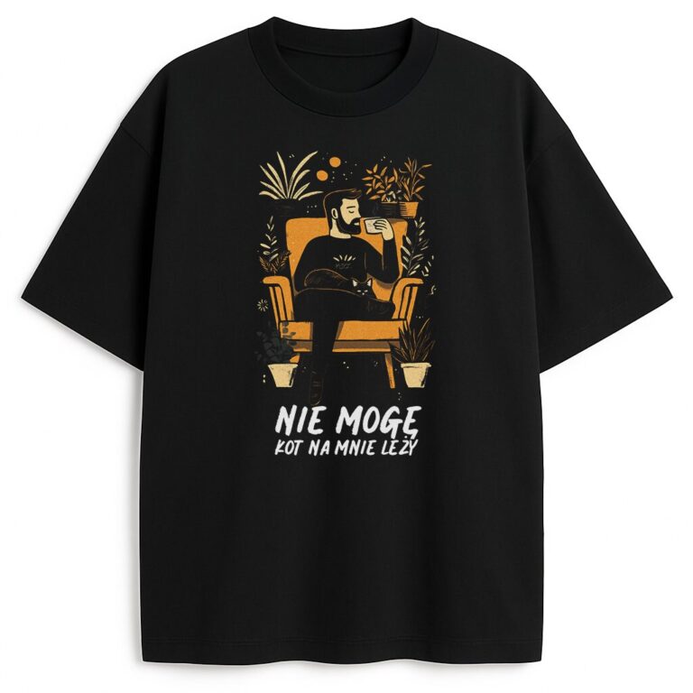 T-shirt Nie Mogę Kot Na Mnie Leży ON