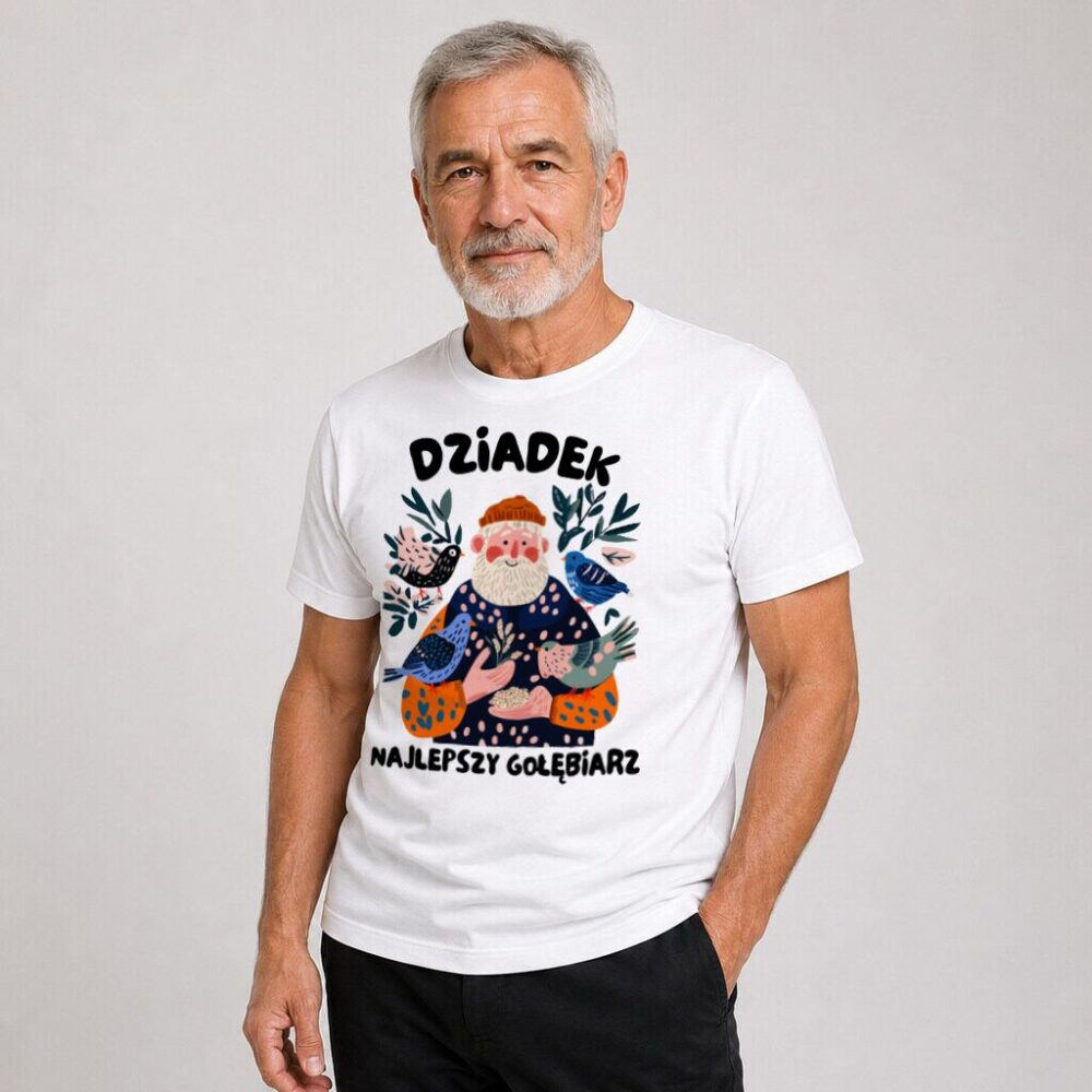 T-shirt Dziadek Najlepszy Gołębiarz — zdjęcie 5