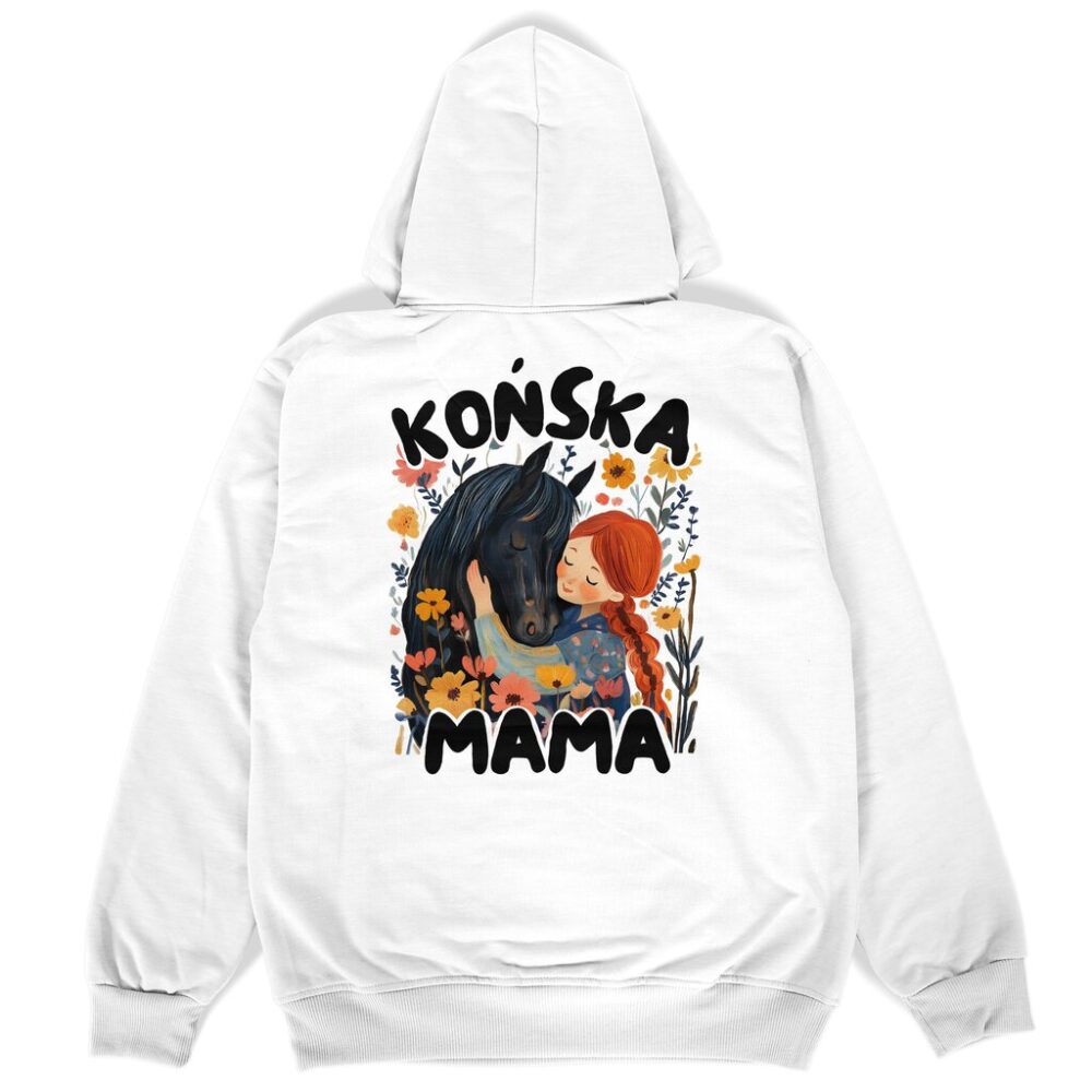 Bluza dwustronna z kapturem Końska Mama Czarny Koń — zdjęcie 3