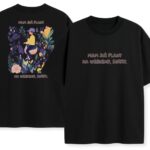 T-shirt Mam Już Plany Sorry Koń — wersja czarna, front i tył