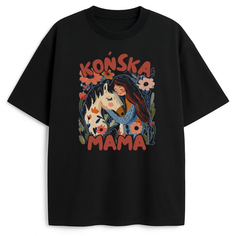 T-shirt Końska Mama Biały Koń