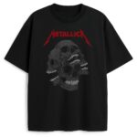 Czarna koszulka Metallica Sad But True z grafiką splecionych czaszek