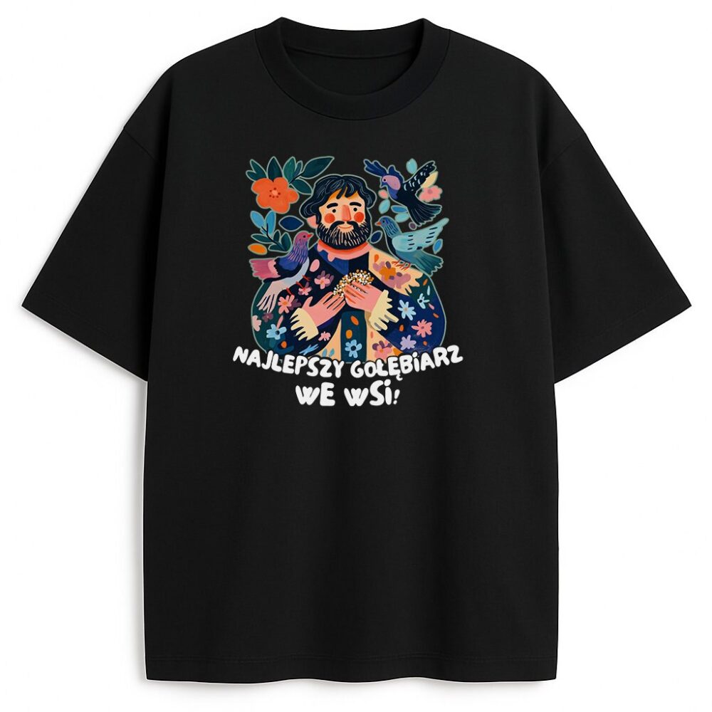 T-shirt Najlepszy Gołębiarz We Wsi Folk — zdjęcie 3