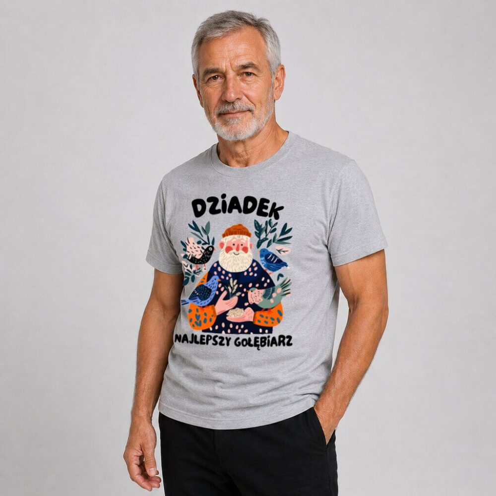 T-shirt Dziadek Najlepszy Gołębiarz — zdjęcie 8