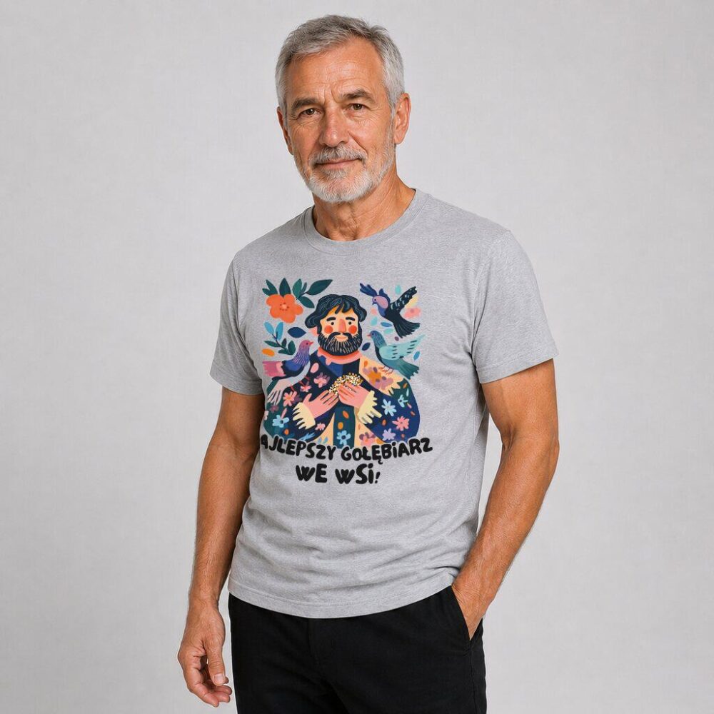 T-shirt Najlepszy Gołębiarz We Wsi Folk — zdjęcie 6