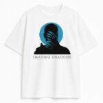 T-shirt Imagine Dragons Follow You z sylwetką i błękitnym tłem