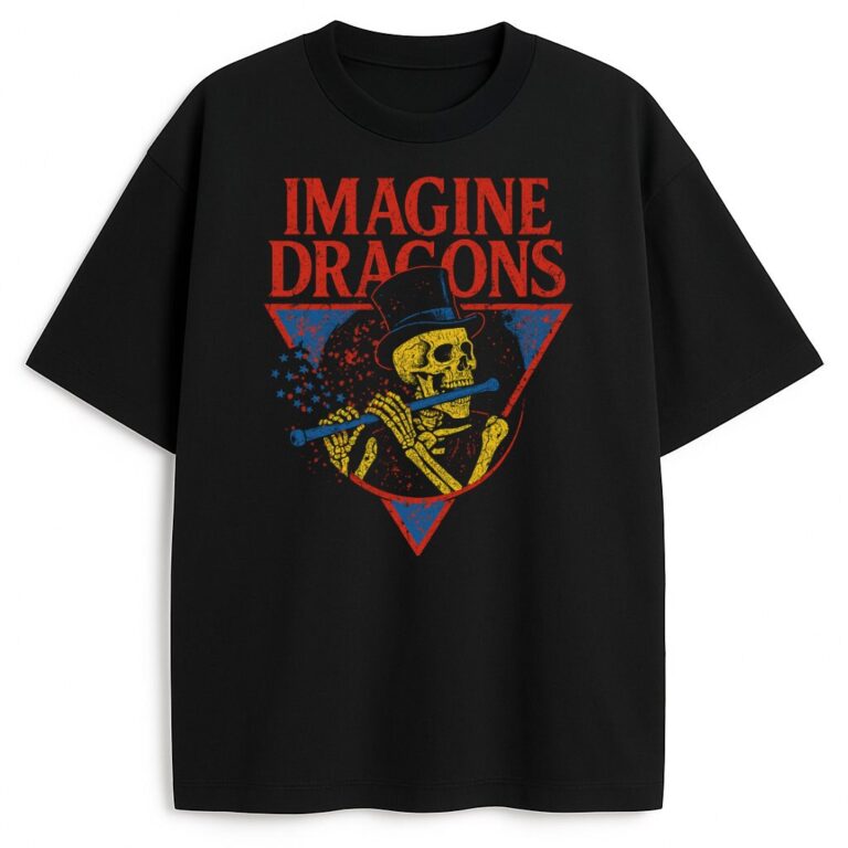 T-shirt Imagine Dragons Skeletor Flute