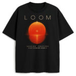 T-shirt Imagine Dragons Loom z grafiką słońca i datą koncertu w Warszawie