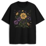 T-shirt Magic Flowers z kolorową grafiką kwiatów w stylu magicznym
