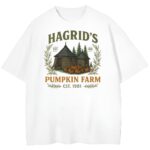 T-shirt Hagrids Farm Pumpkin z ilustracją farmy, kolor biały