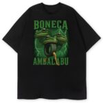 T-shirt Boneca Ambalabu z żabimi głowami i oponami, czarny