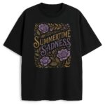 T-shirt Lana Del Rey Summertime Sadness z kwiatową grafiką w stylu aesthetic