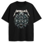 Czarny T-shirt Metallica Mindtrap z grafiką splątanych czaszek