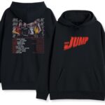 Czarna Bluza Blackpink Jump World Tour przód i tył z grafikami tour K-pop