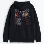 Czarna Bluza Blackpink Jump World Tour tył z listą koncertów i grafikami