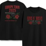 Dwustronny T-shirt Guns N' Roses z grafiką z przodu i tyłu