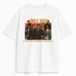 Biały T-shirt Guns N' Roses Warsaw Photo z koncertową datą