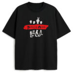 Czarny T-shirt Depeche Mode Spirit z białym printem dłoni i nóg